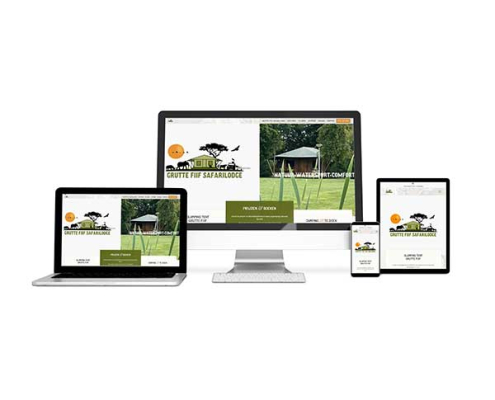website ontwerp voor grutte fiif safarilodge glampingtent in Grou te huur
